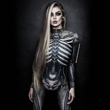 Load image into Gallery viewer, Vita Pretty Human Skeleton Halloween Jumpsuit
