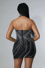 Load image into Gallery viewer, Myra Diamond Halter Neck Bodycon Mini Dress
