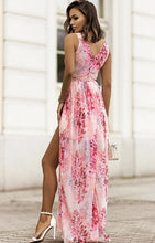 Load image into Gallery viewer, Italia Mavis Floral High Slit Maxi Dress
