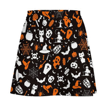 Load image into Gallery viewer, October Trouble Halloween Mini Skirt
