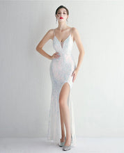 Load image into Gallery viewer, Leanna Ellen Mermaid Slit Maxi Dress

