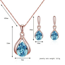 Load image into Gallery viewer, Bruci Rhinestone Necklace Earrings Set
