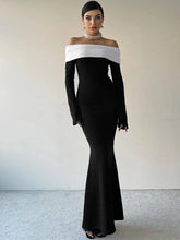 Load image into Gallery viewer, Blaire Off Shoulder Long Sleeve Maxi Dress
