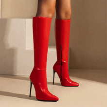 Load image into Gallery viewer, Freya Knee-High Pointed Toe High Heel Boots
