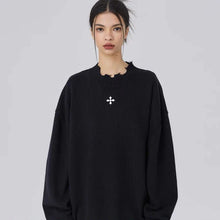 Load image into Gallery viewer, Raven Ripped Oversized Knit Sweater
