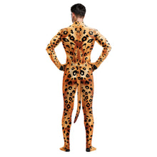 Load image into Gallery viewer, Mr Cursed Jungle Cheetah Halloween Jumpsuit With Tail
