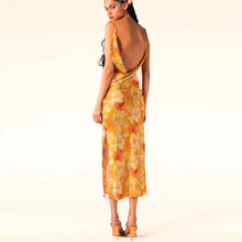 Load image into Gallery viewer, Nia Floral Satin Midi Dress
