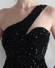 Load image into Gallery viewer, Valentina Kennedy Sequin One Shoulder Slit Maxi Dress
