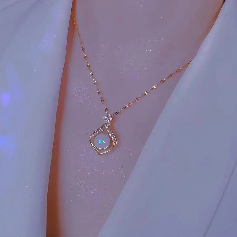 Chambraye Opal Pearl Necklace