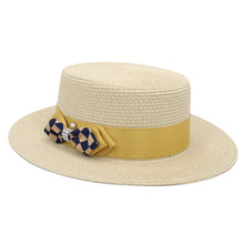 Load image into Gallery viewer, Emily Straw Boater Hat
