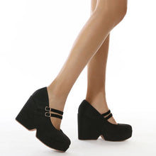 Load image into Gallery viewer, Delaney Chunky Platform High Heel Pumps

