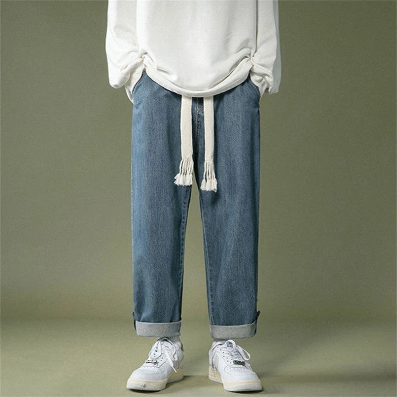 Ainsley Straight Wide Leg Denim Jeans