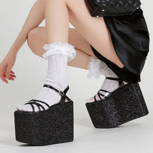 Load image into Gallery viewer, Harmony Glitter Platform Wedges
