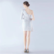 Load image into Gallery viewer, Madelyn Josephine Sequin Feather Mini Dress
