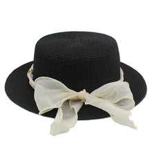 Load image into Gallery viewer, Ella Wide Brim Straw Boater Hat
