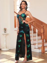 Load image into Gallery viewer, Aileen Sequin Slit Maxi Dress
