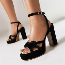 Load image into Gallery viewer, Nicole Bow Platform High Heels
