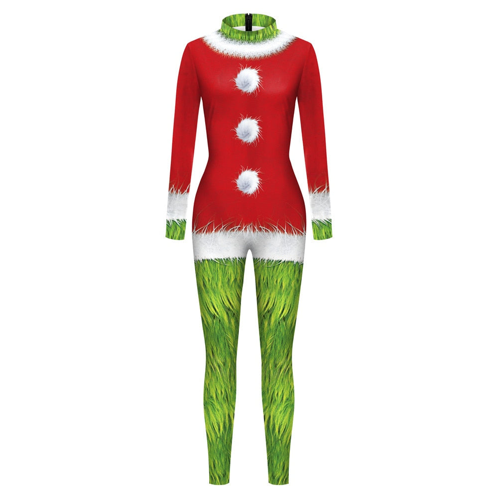 Miss Christmas Green Monster Jumpsuit