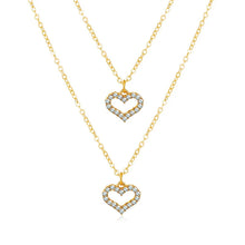 Load image into Gallery viewer, Celestine Love Hearts Multi-Layer Gold Necklace
