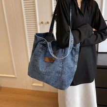 Load image into Gallery viewer, Ava Denim Tote Bag
