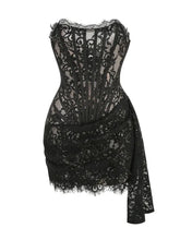 Load image into Gallery viewer, Amity Alice Strapless Lace Mini Dress
