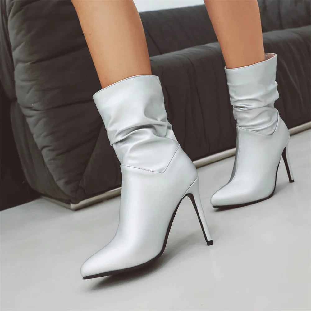 Sarah Pointed Toe High Heel Ankle Boots