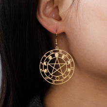 Load image into Gallery viewer, Zahli Zodiac Round Earrings
