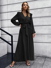 Load image into Gallery viewer, Isla Terry Pleated Long Sleeve Maxi Dress
