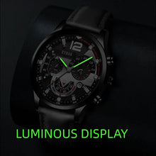 Load image into Gallery viewer, Atharv Stainless Steel Leather Band Watch
