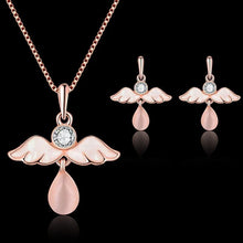 Load image into Gallery viewer, Bruni Angel Wings Necklace Earrings Set
