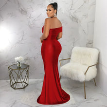 Load image into Gallery viewer, Marleigh Off Shoulder Slit Maxi Dress
