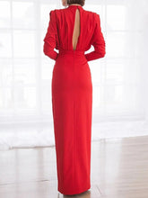 Load image into Gallery viewer, Kilah Zia Long Sleeve Slit Maxi Dress
