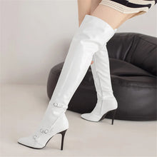 Load image into Gallery viewer, Veruca Pointed Toe Over The Knee High Heel Boots
