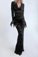 Load image into Gallery viewer, Jenesis Lace Long Sleeve Maxi Dress
