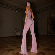 Load image into Gallery viewer, Bonamee Glitter Cut Out Strapless Jumpsuit
