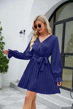 Load image into Gallery viewer, Kylie Maggie Pleated Long Sleeve Mini Dress
