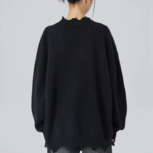 Load image into Gallery viewer, Raven Ripped Oversized Knit Sweater
