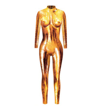 Load image into Gallery viewer, Melli Metallic Human Halloween Jumpsuit
