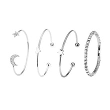 Load image into Gallery viewer, Cherena Star Moon 4 Piece Bracelet Set
