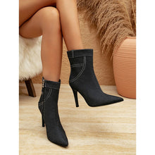 Load image into Gallery viewer, Bella Denim High Heel Ankle Boots
