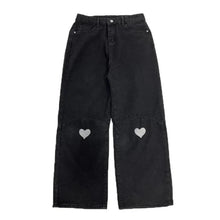Load image into Gallery viewer, Akram Heart Straight Wide Leg Jeans
