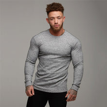 Load image into Gallery viewer, Ace Knit O-Neck Long Sleeve Slim T-Shirt
