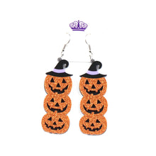 Load image into Gallery viewer, Halloween Pumpkin Stack Earrings
