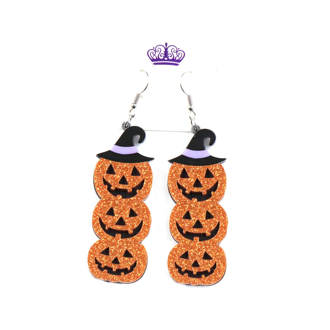 Halloween Pumpkin Stack Earrings
