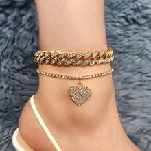 Load image into Gallery viewer, Arya Heart Anklet Set
