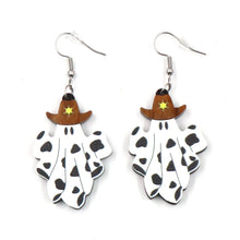 Load image into Gallery viewer, Cowboy Ghost Earrings
