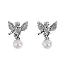 Load image into Gallery viewer, Pearly Mae Angel Earrings
