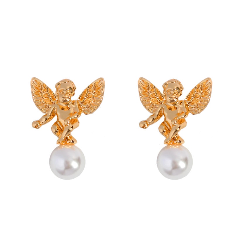 Pearly Mae Angel Earrings
