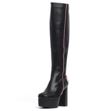 Load image into Gallery viewer, Mallory Heart Knee High Platform Boots
